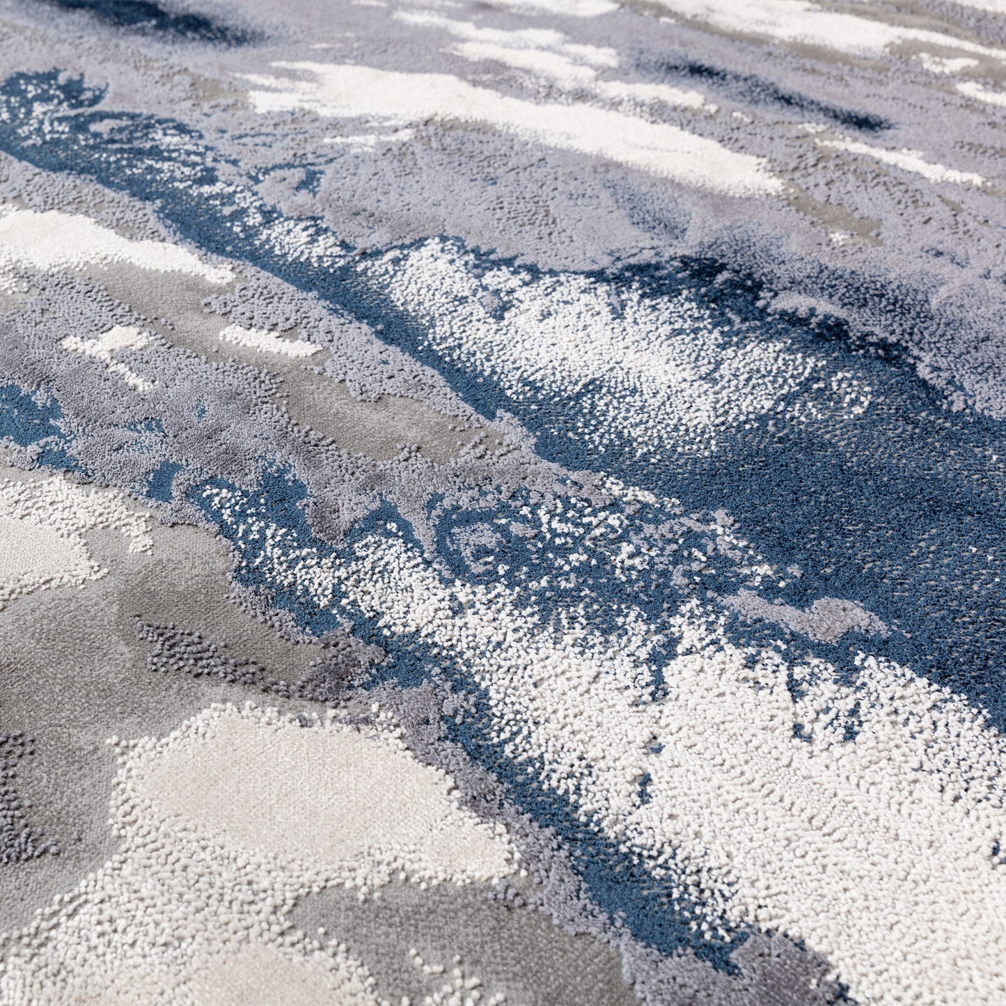 Aurora Storm AU20 Marble Rugs in Blue