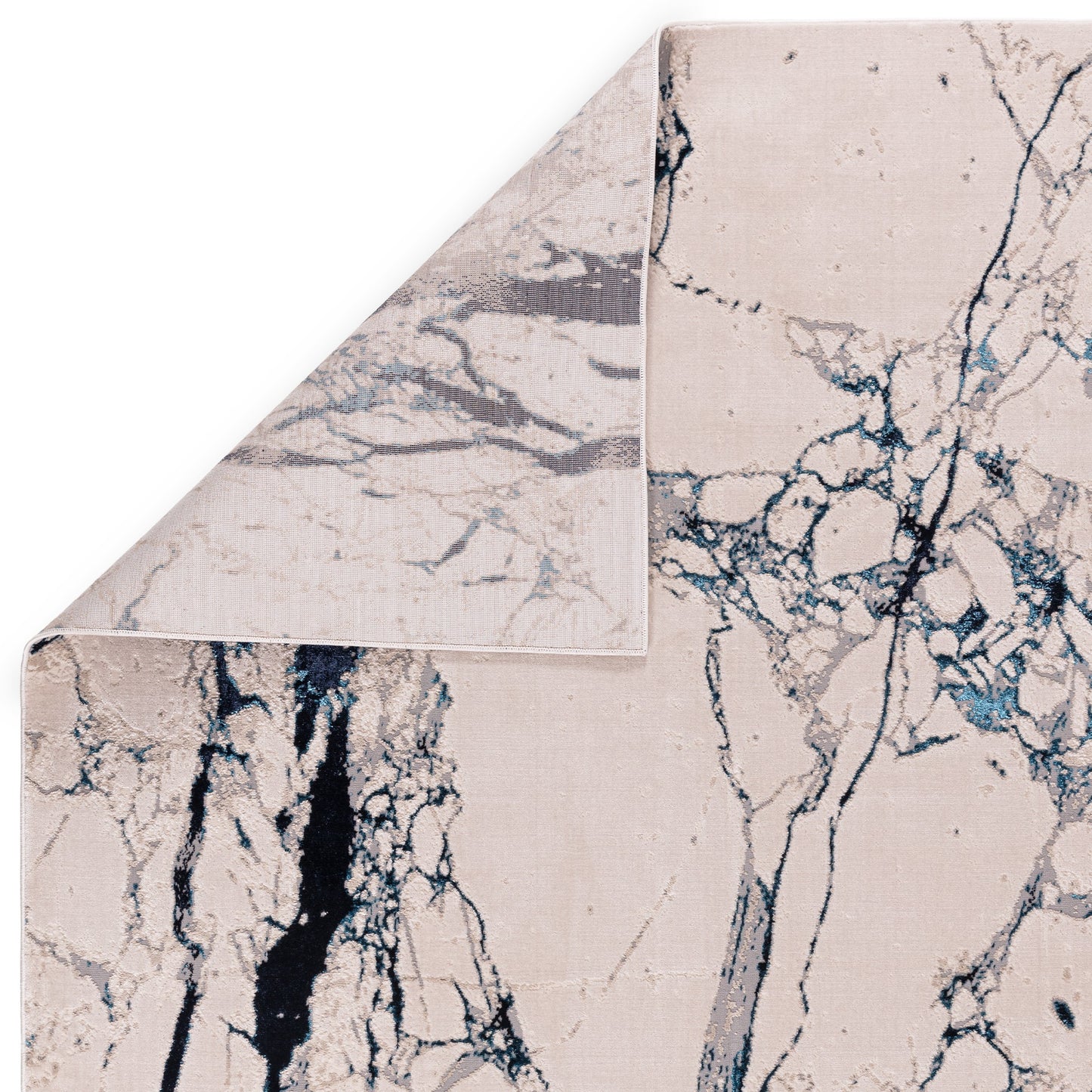 Aurora Quake AU22 Marble Rugs in Blue