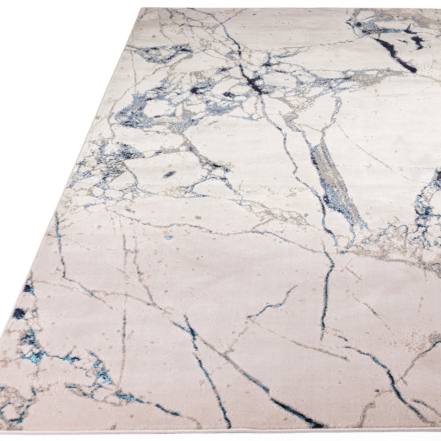 Aurora Quake AU22 Marble Rugs in Blue