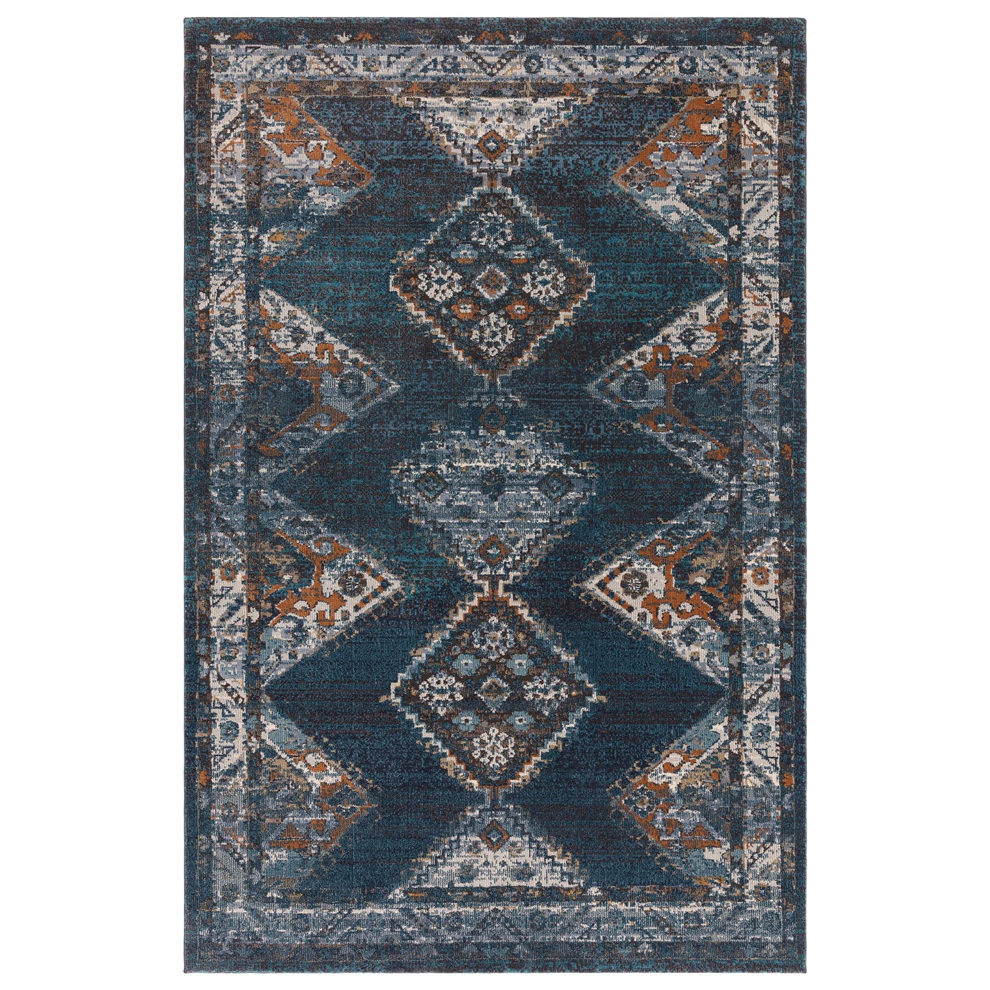 Zola Kian Traditional Persian Rugs in Teal Blue