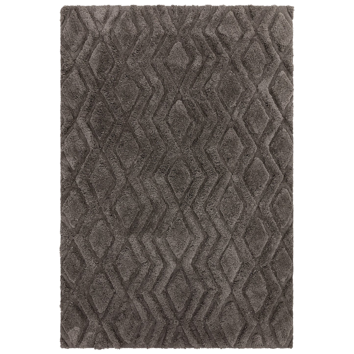 Harrison Soft Boho Shaggy Rugs in Charcoal Grey
