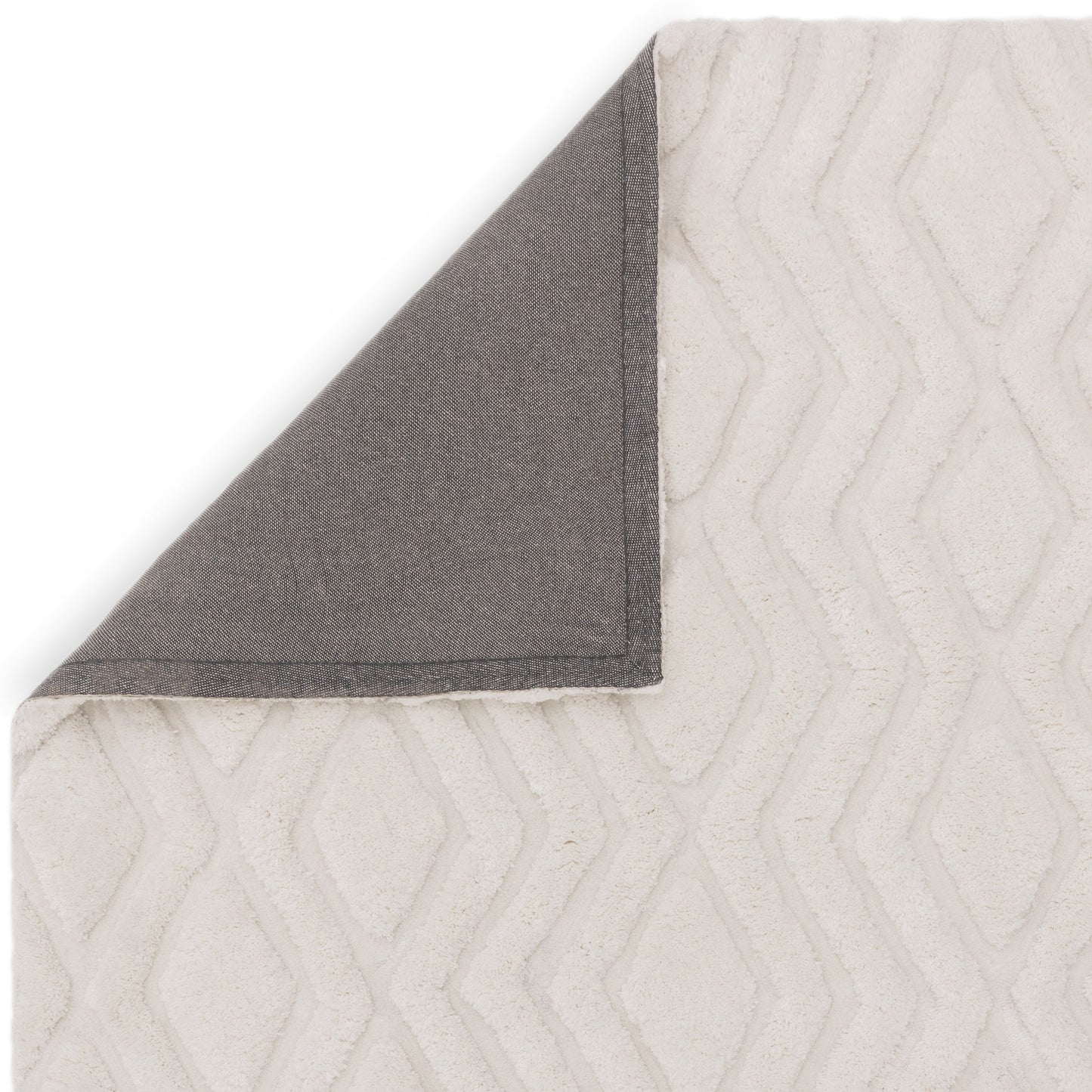 Harrison Soft Boho Shaggy Rugs in Off White
