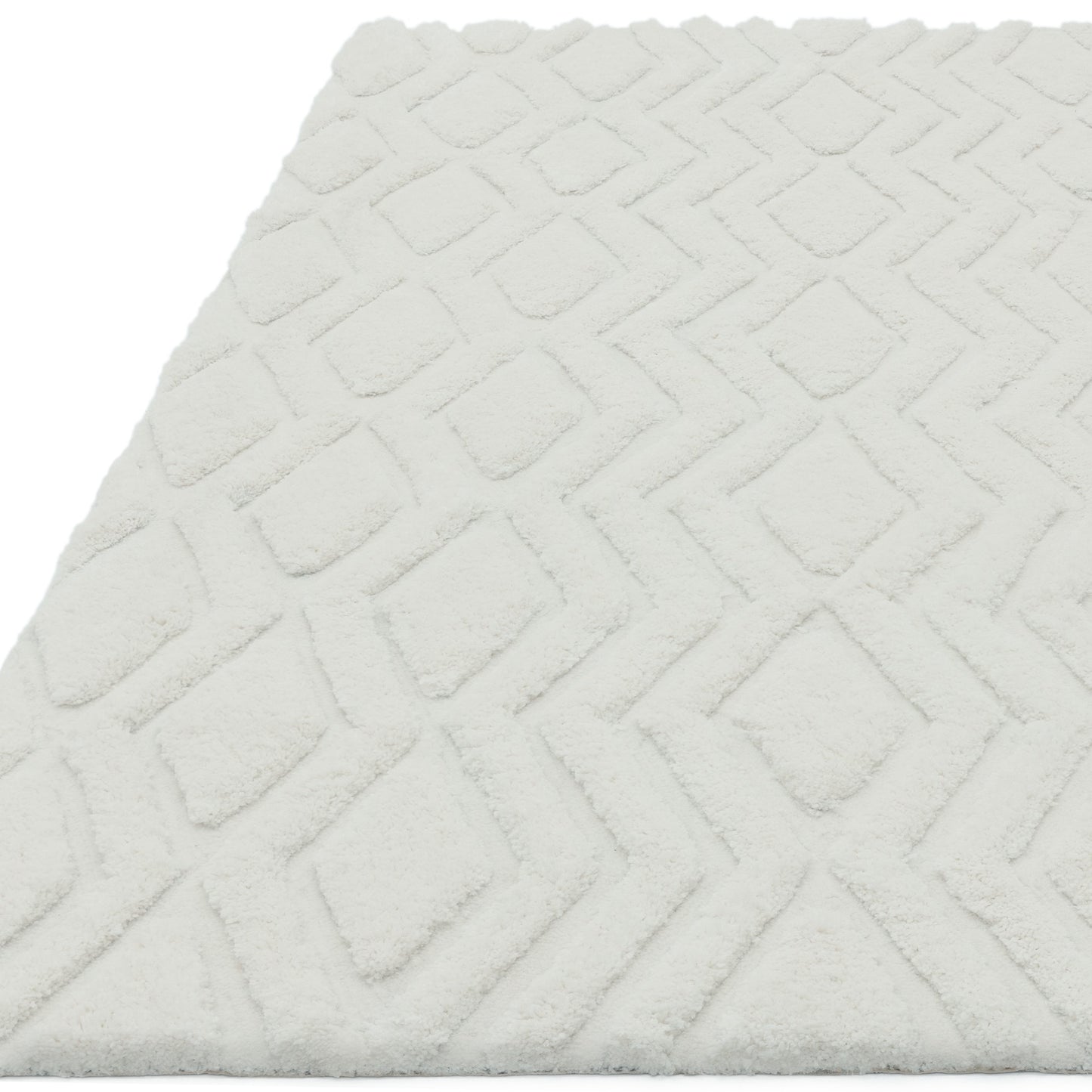 Harrison Soft Boho Shaggy Rugs in Off White