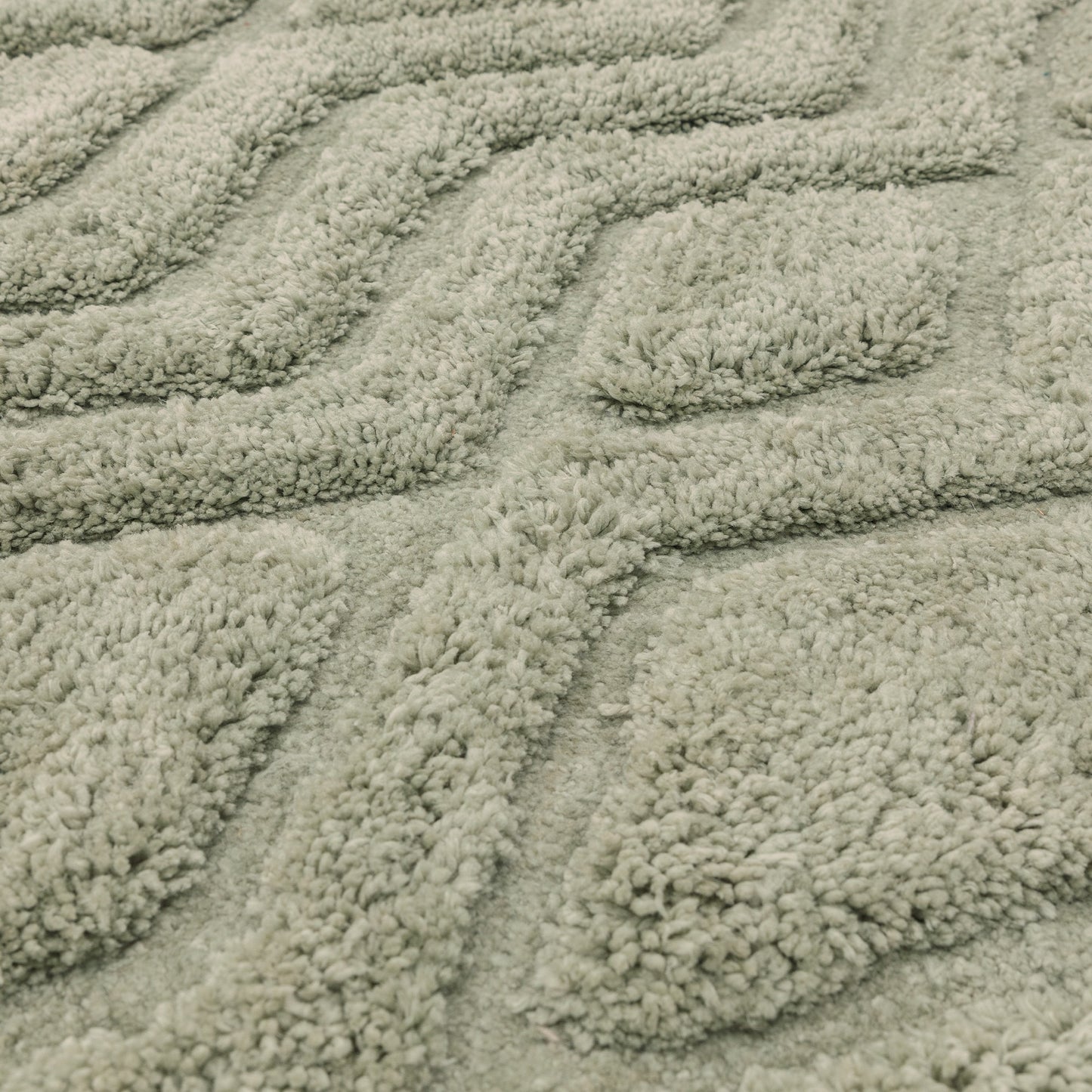 Harrison Soft Boho Shaggy Rugs in Sage Green