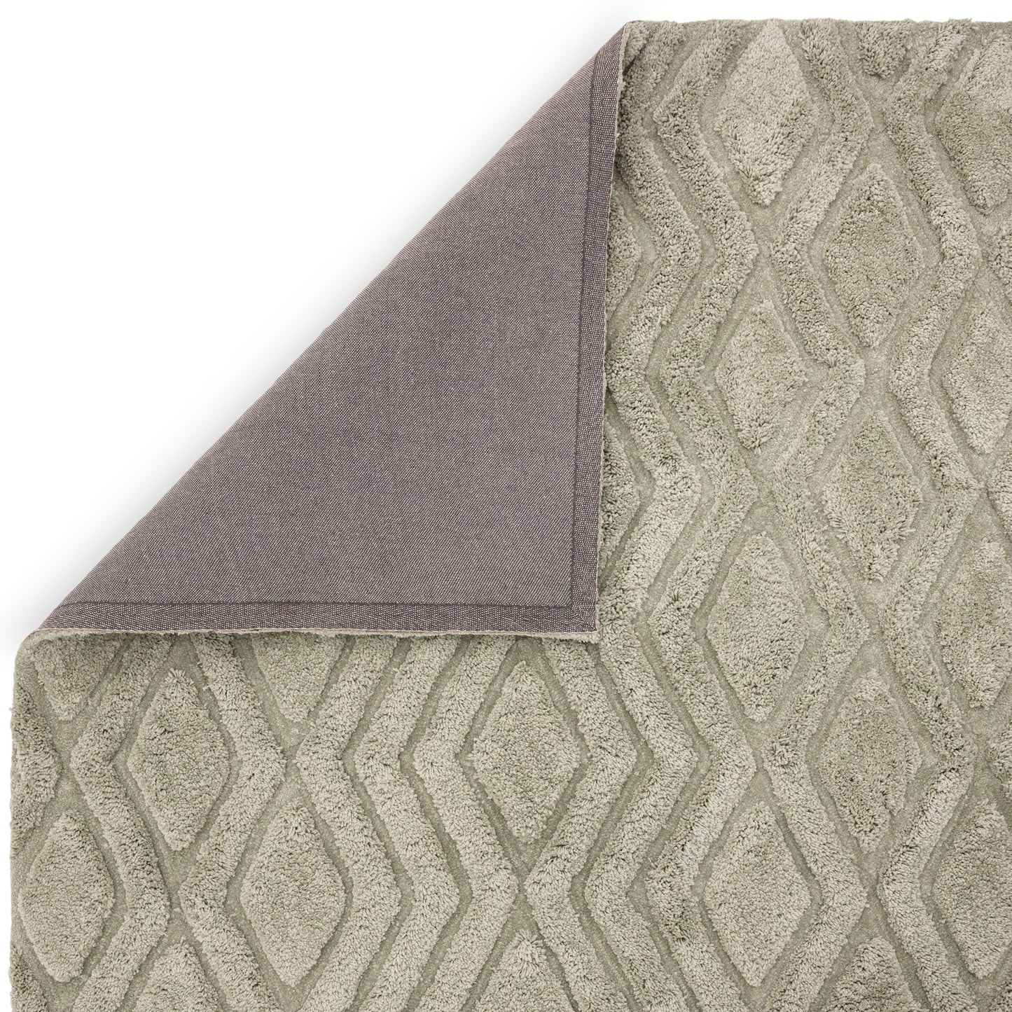 Harrison Soft Boho Shaggy Rugs in Sage Green