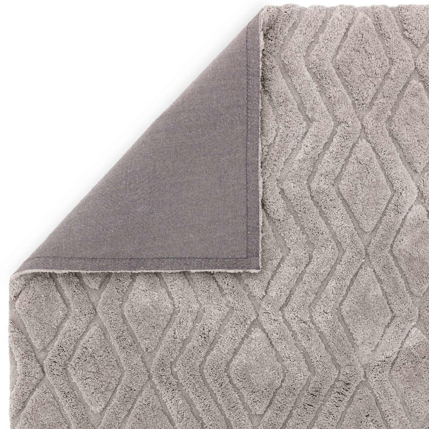 Harrison Soft Boho Shaggy Rugs in Silver Grey
