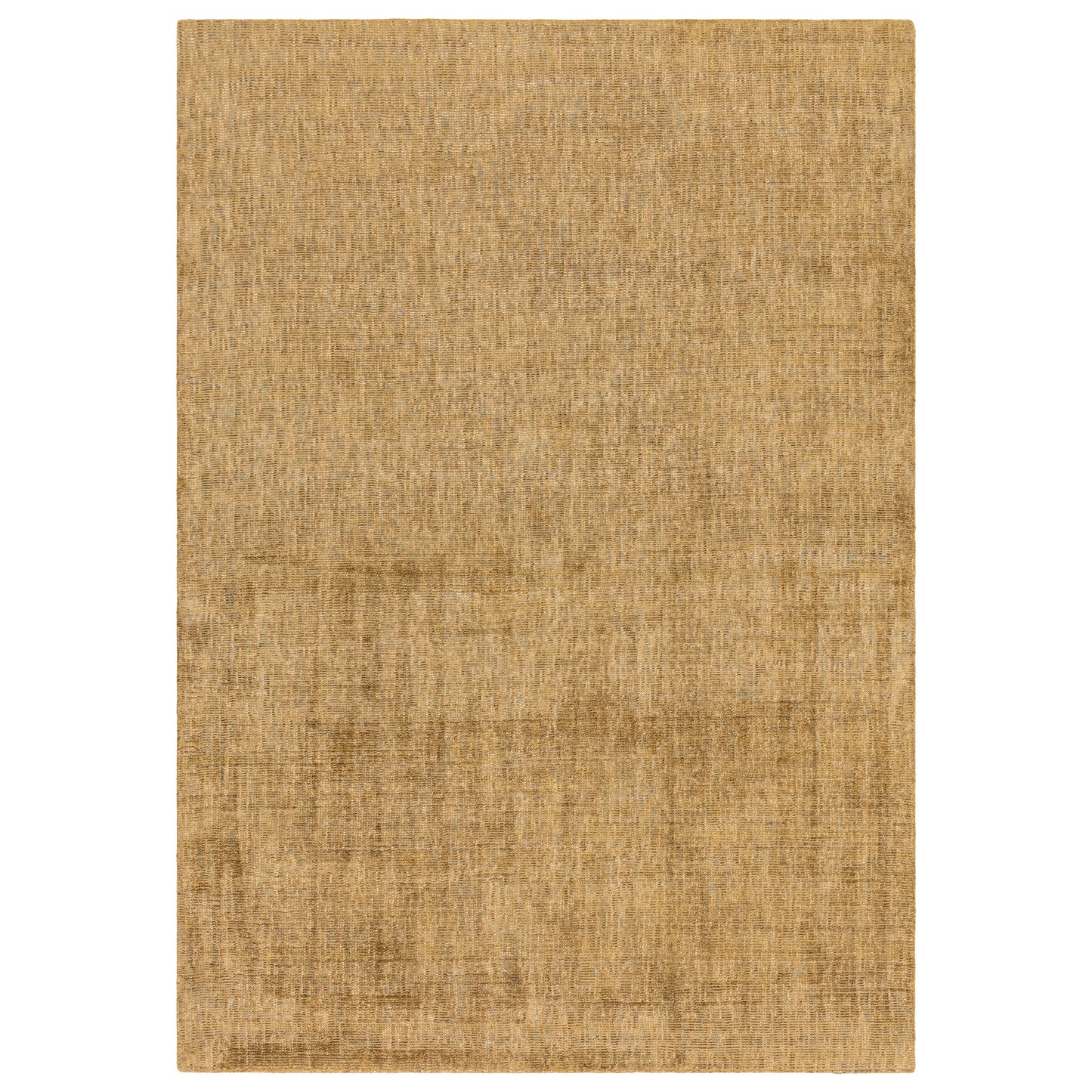Aston Plain Viscose Rugs in Ochre Yellow
