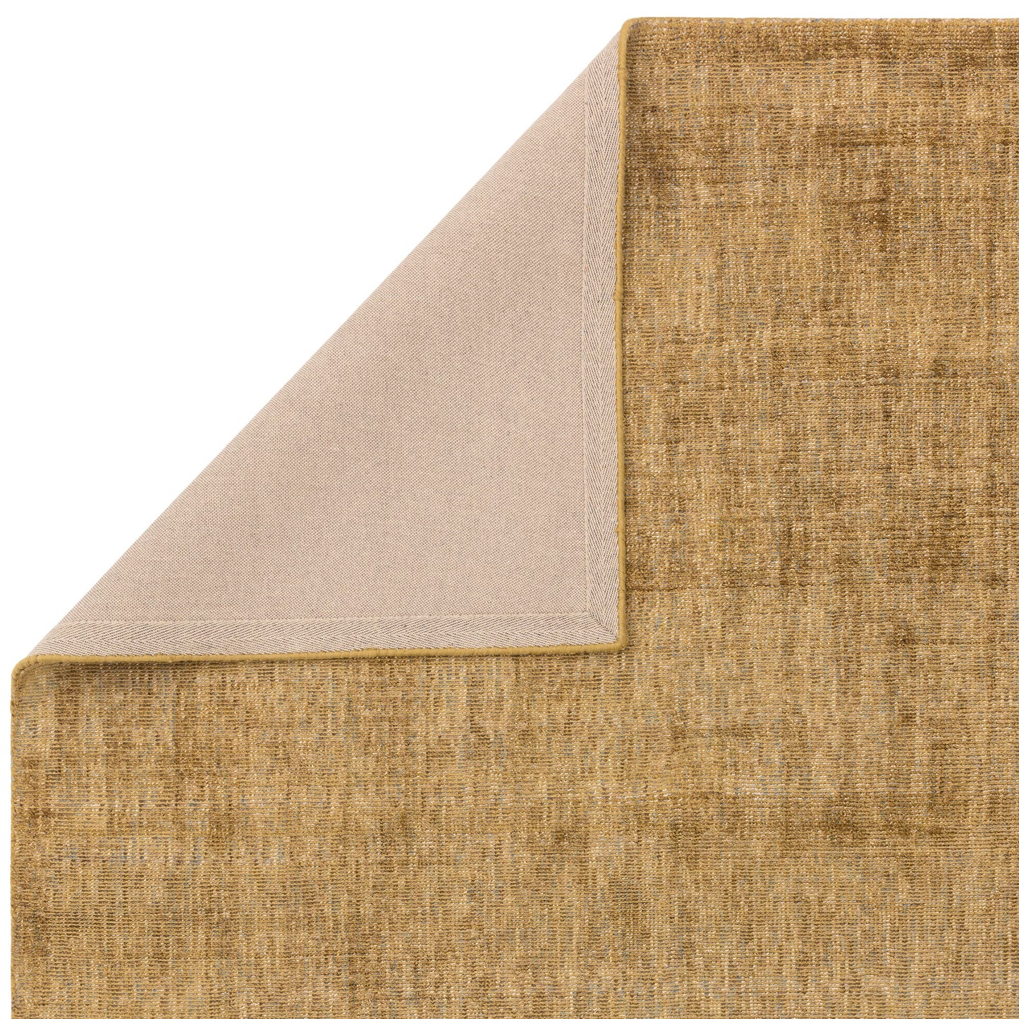 Aston Plain Viscose Rugs in Ochre Yellow