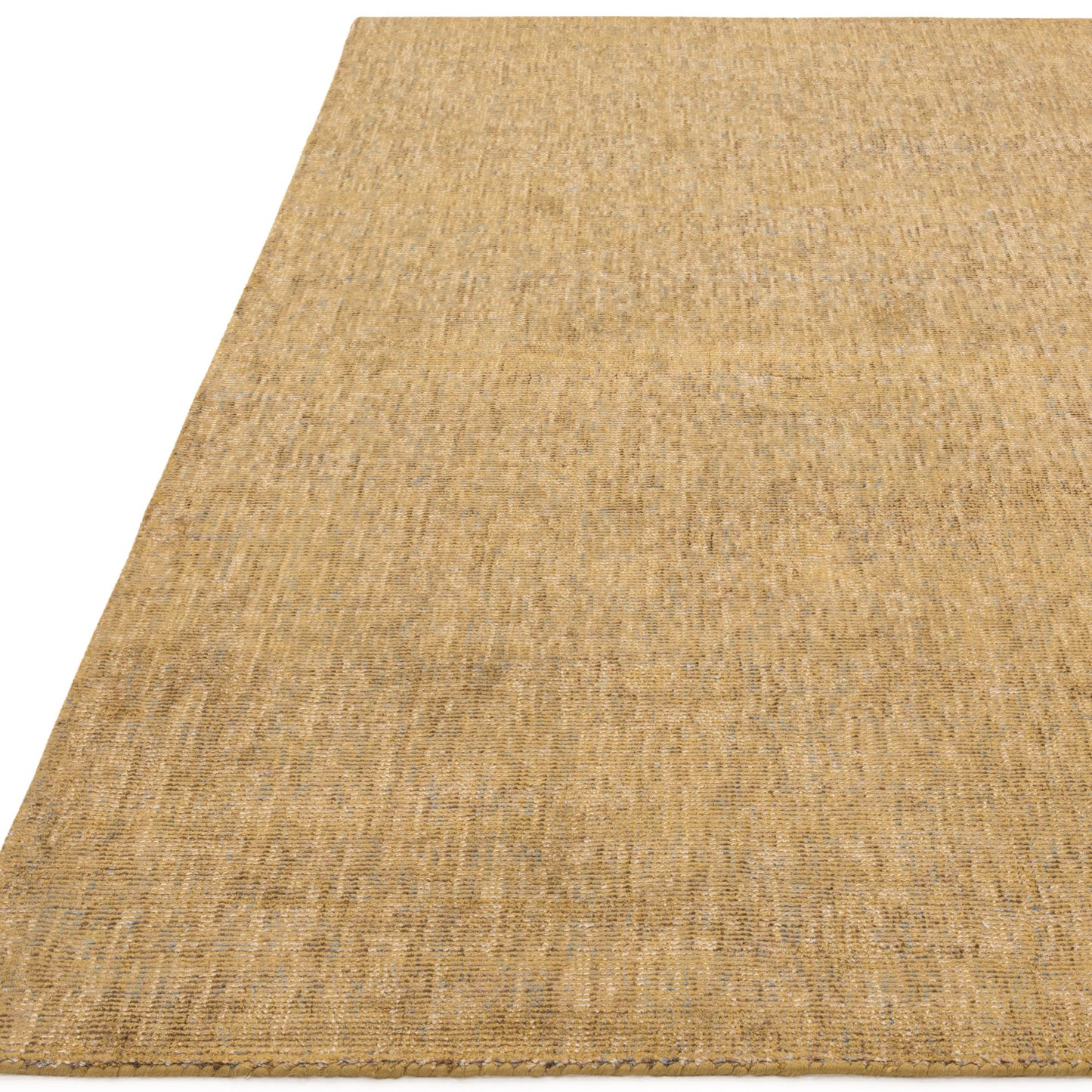 Aston Plain Viscose Rugs in Ochre Yellow