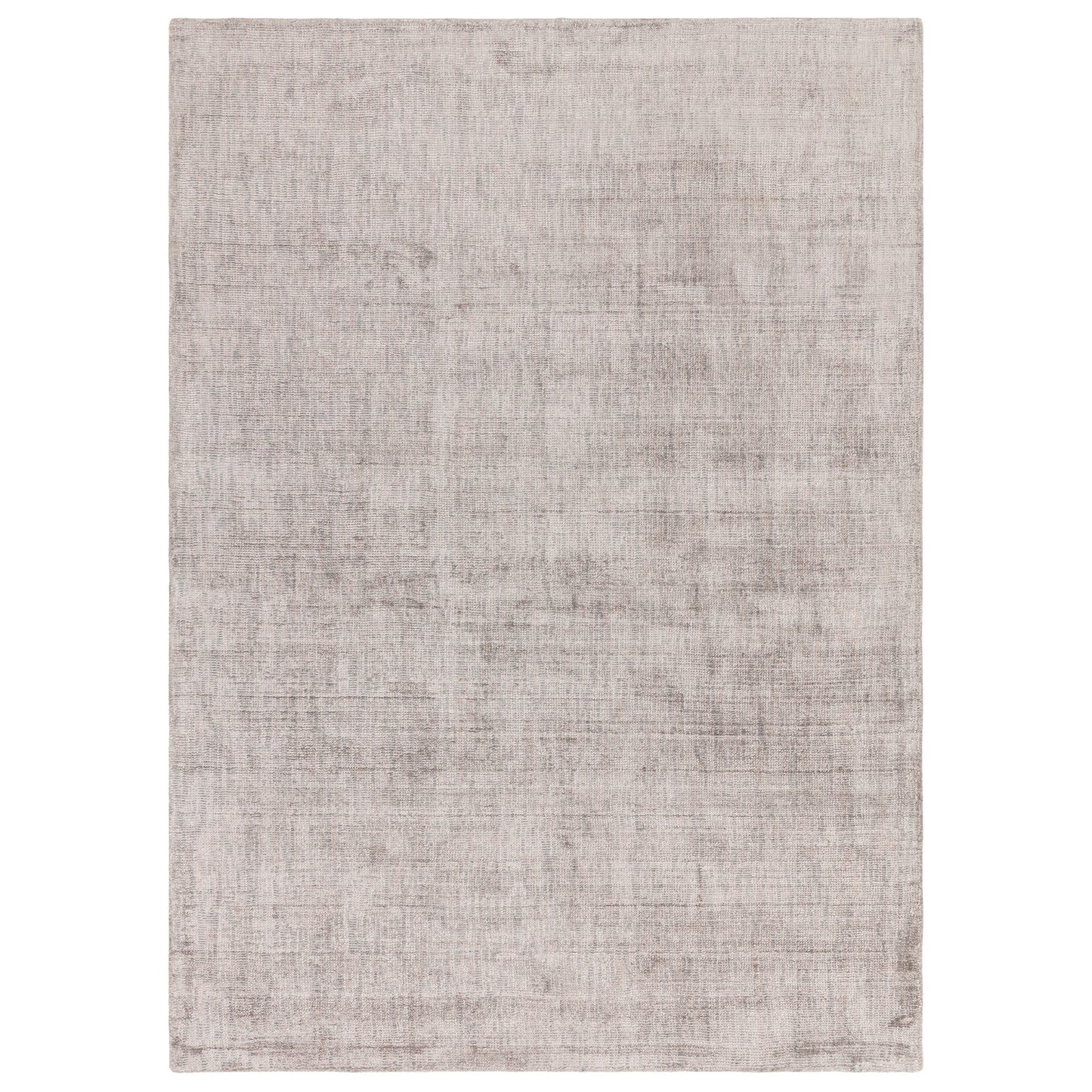 Aston Plain Viscose Rugs in Silver Grey