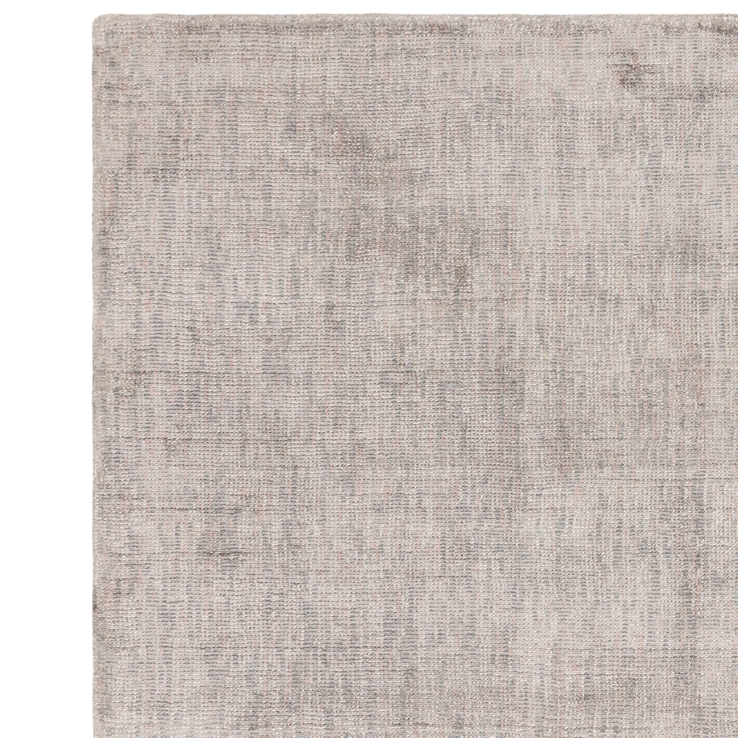Aston Plain Viscose Rugs in Silver Grey