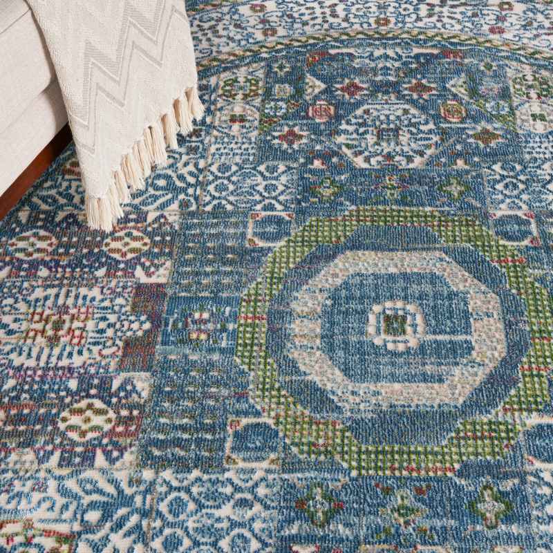 Ankara Global Vintage Rugs ANR17 by Nourison in Ivory Light Blue
