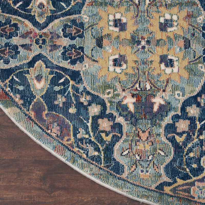 Ankara Global Circular Rugs ANR16 in Navy Multi