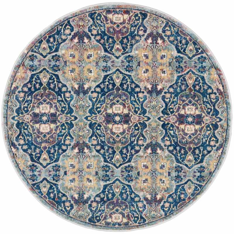 Ankara Global Circular Rugs ANR16 in Navy Multi