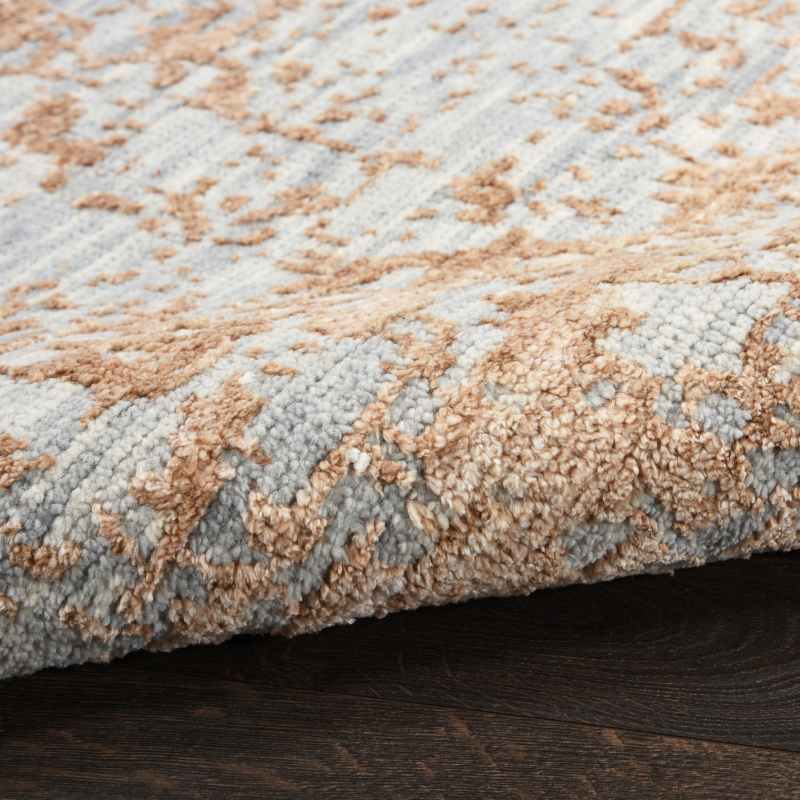 Luna Abstract Rugs LUN01 by Nourison in Blue Mocha
