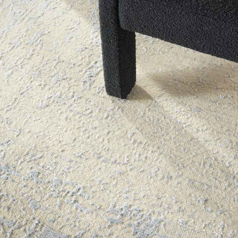 Luna Abstract Rugs LUN01 by Nourison in Ivory Silver Blue
