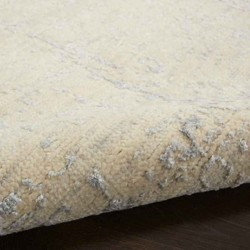 Luna Abstract Rugs LUN01 by Nourison in Ivory Silver Blue
