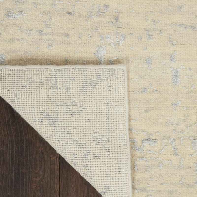 Luna Abstract Rugs LUN01 by Nourison in Ivory Silver Blue