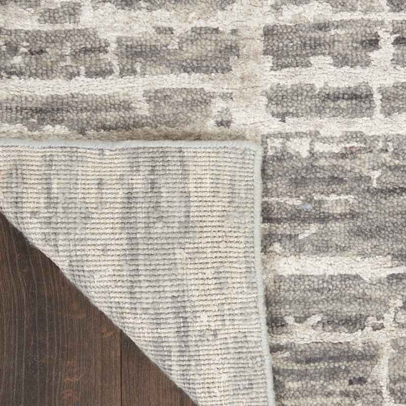 Luna Abstract Rugs LUN02 by Nourison in Grey Silver