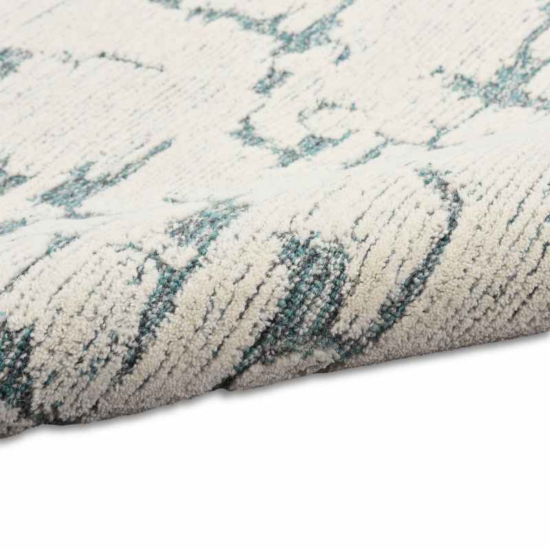 CK009 Sculptural SCL01 Abstract Rug by Calvin Klein in Teal
