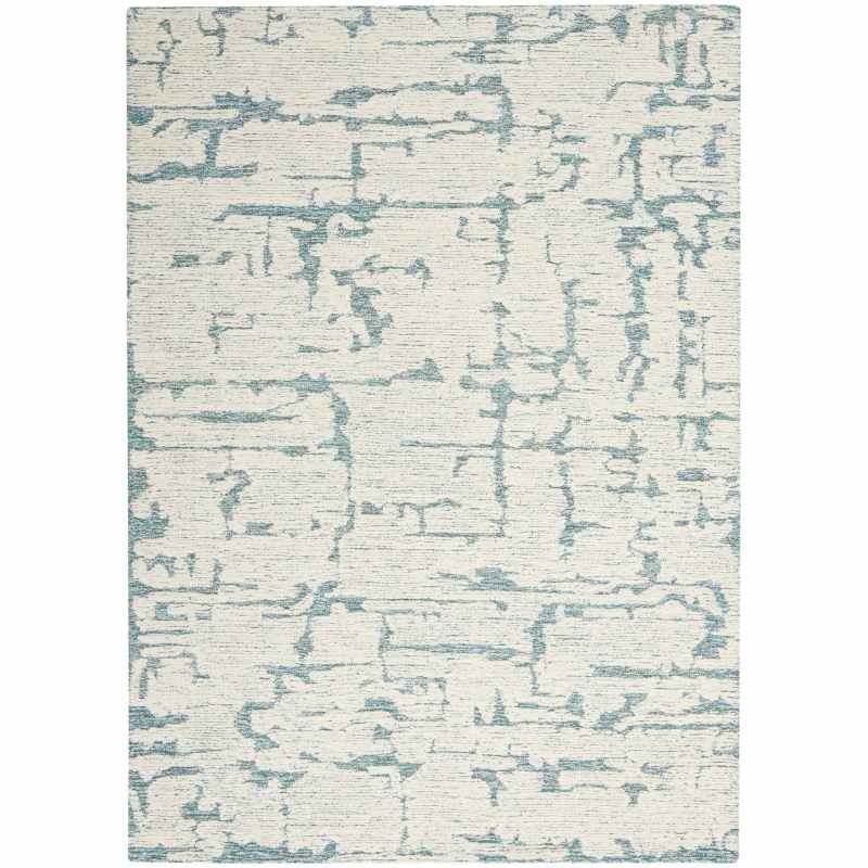 CK009 Sculptural SCL01 Abstract Rug by Calvin Klein in Teal