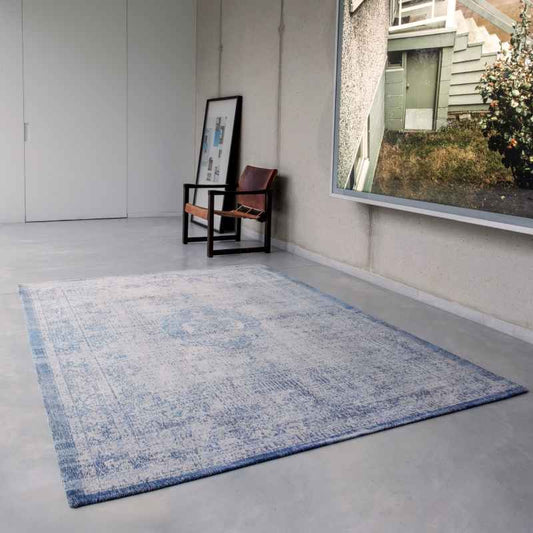 Louis De Poortere Fading World Medallion Designer Rugs 9065 Grey Jeans