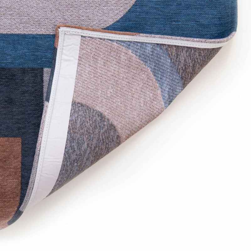 Louis De Poortere Geometric Nuance Module Rugs 9196 in Camel Blue