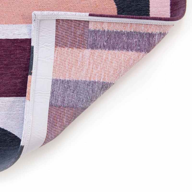 Louis De Poortere Geometric Nuance Module Rugs 9209 in Pink Rohe