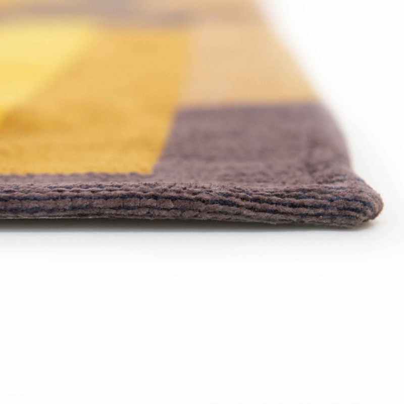 Louis De Poortere Geometric Nuance Module Rugs 9210 in Yellow Meyer