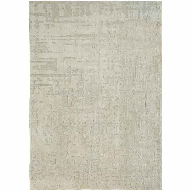 Louis De Poortere Modern Abstract Structures Baobab Rugs 9197 in Dry Beige