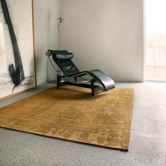 Louis De Poortere Abstract Structures Baobab Rugs 9201 in Madagascar Gold