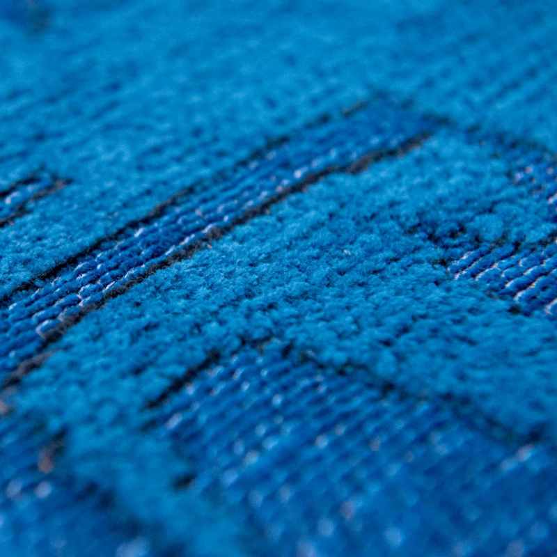 Louis De Poortere Abstract Structures Baobab Rugs 9250 in Suarez Blue