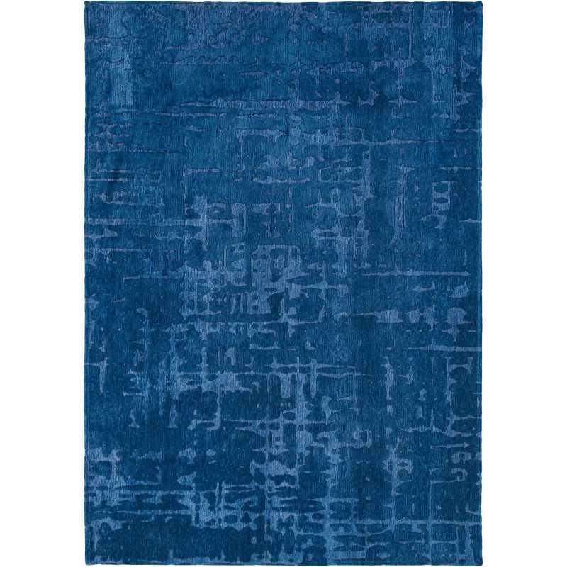 Louis De Poortere Abstract Structures Baobab Rugs 9250 in Suarez Blue