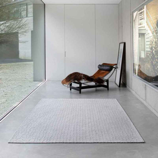 Louis De Poortere Structures Trammel Rug 9246 in Willow White