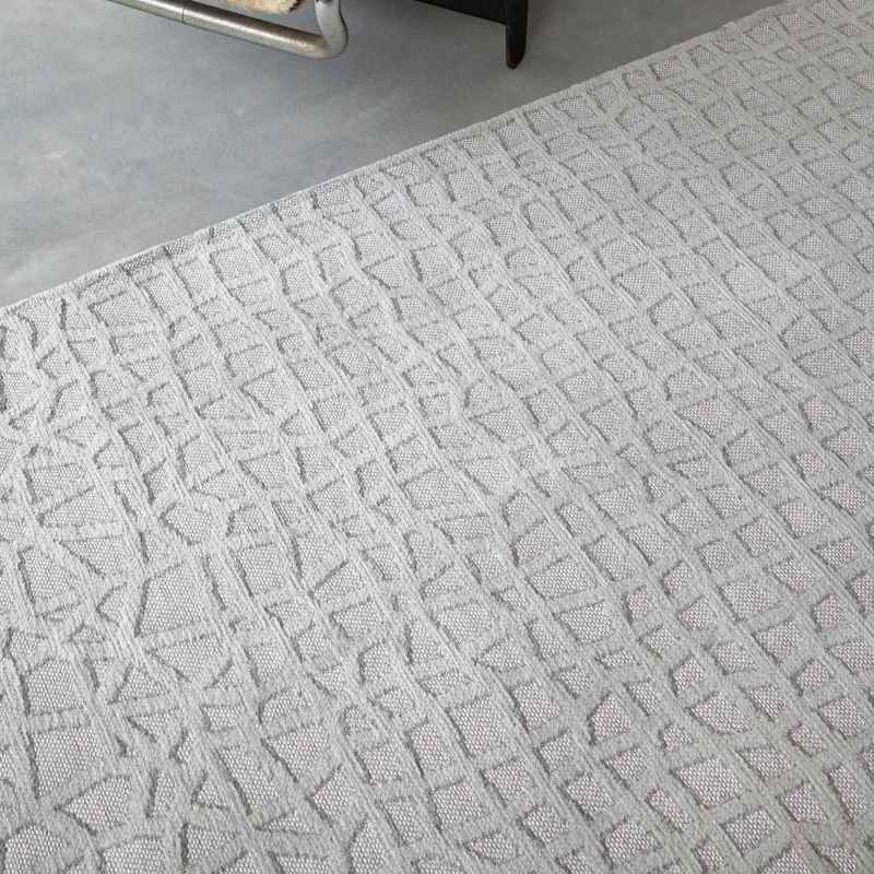 Louis De Poortere Structures Trammel Rug 9246 in Willow White