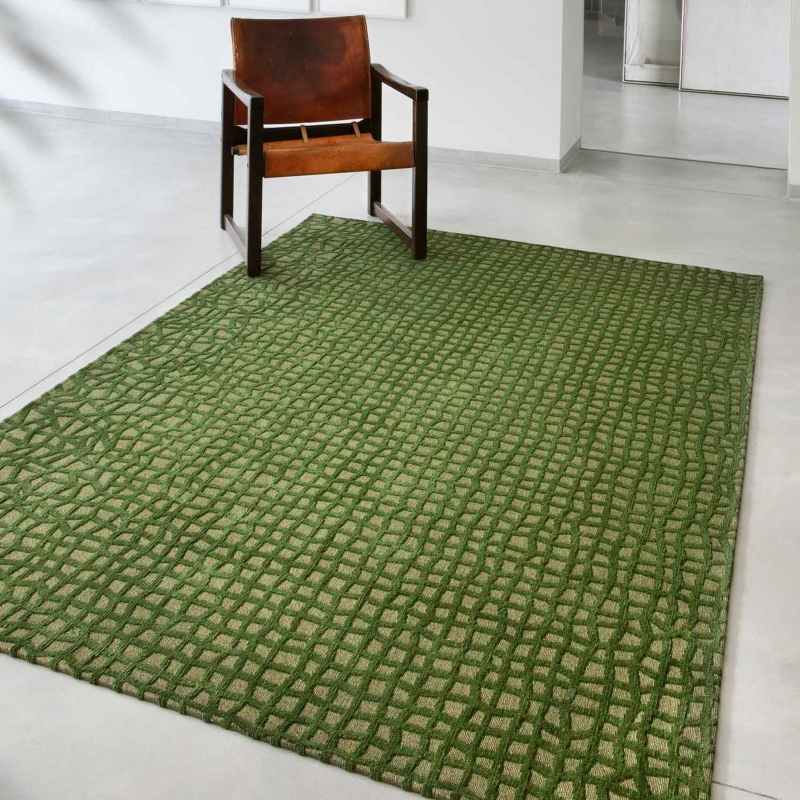 Louis De Poortere Structures Trammel Rug 9249 in Alta Green