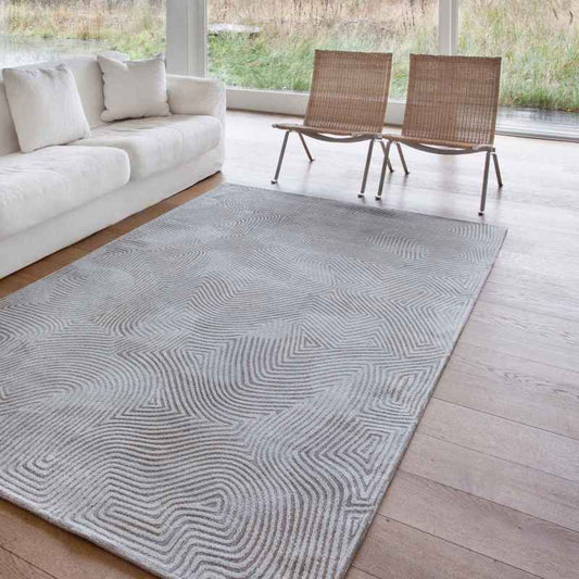 Louis De Poortere Meditation Coral Rug 9228 in Oyster White