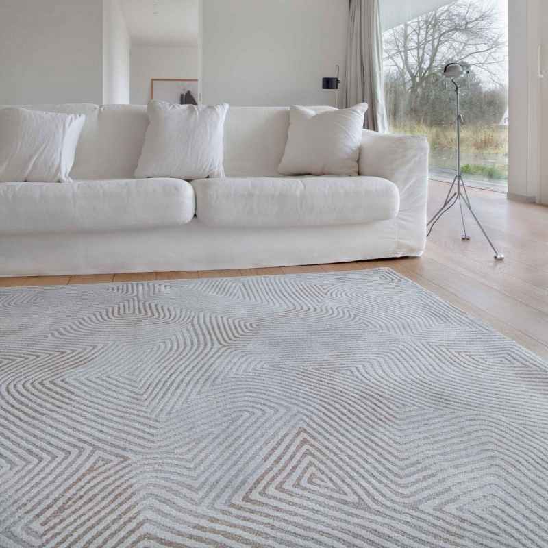 Louis De Poortere Meditation Coral Rug 9228 in Oyster White