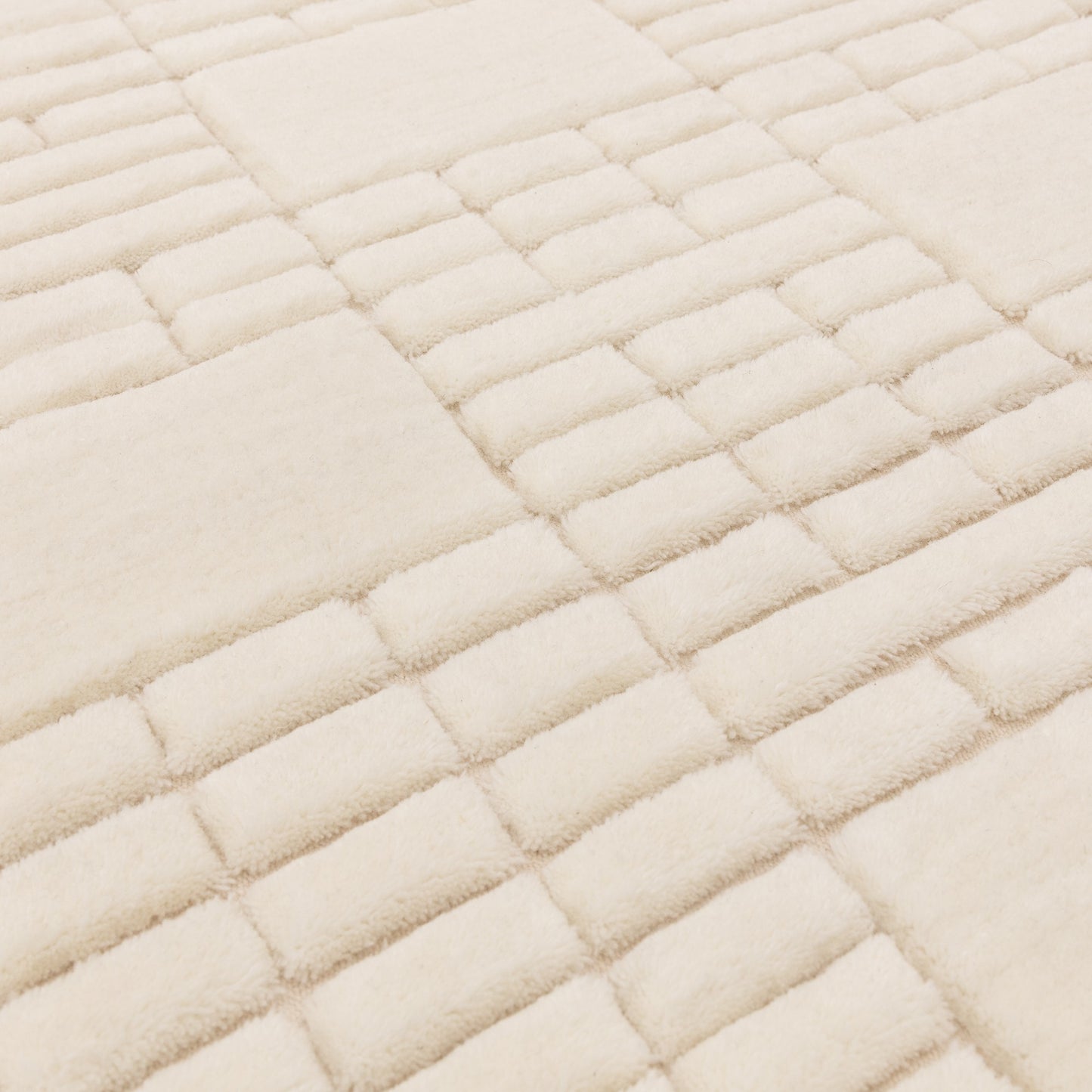 Empire Geometric Grid Rugs in Cream Neutral