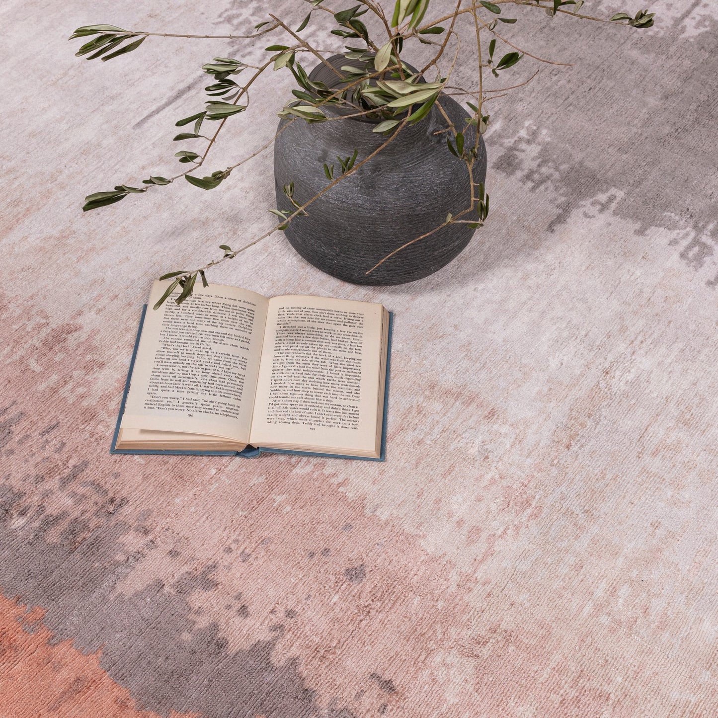 Juno Abstract Rugs in Ginger Orange