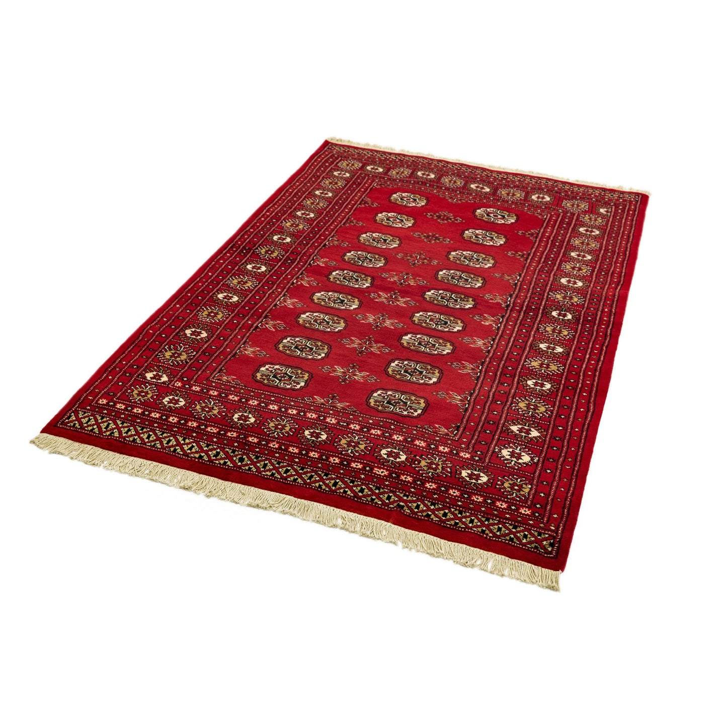 Bokhara Rugs in Red Hand Knotted Traditional Design