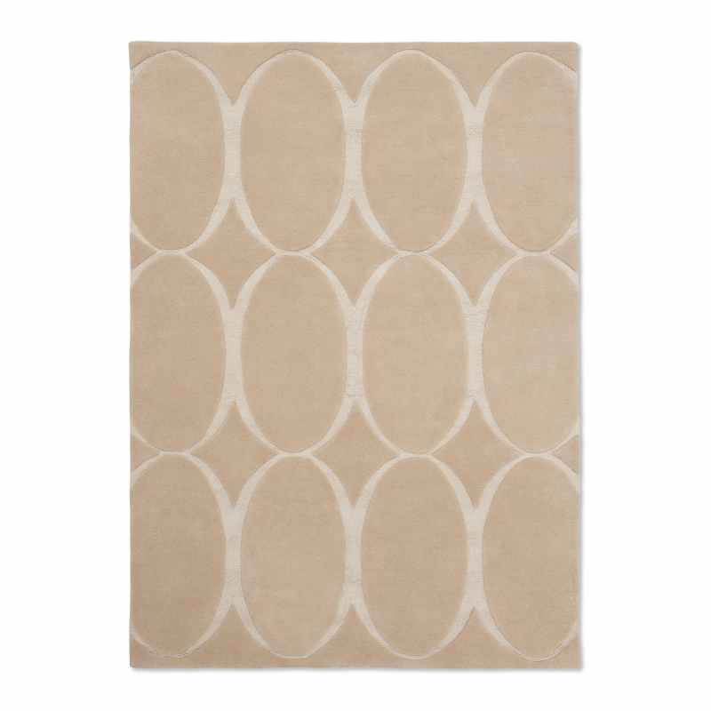 Renaissance Geometric Wool Rugs 39008 by Wedgwood in Beige