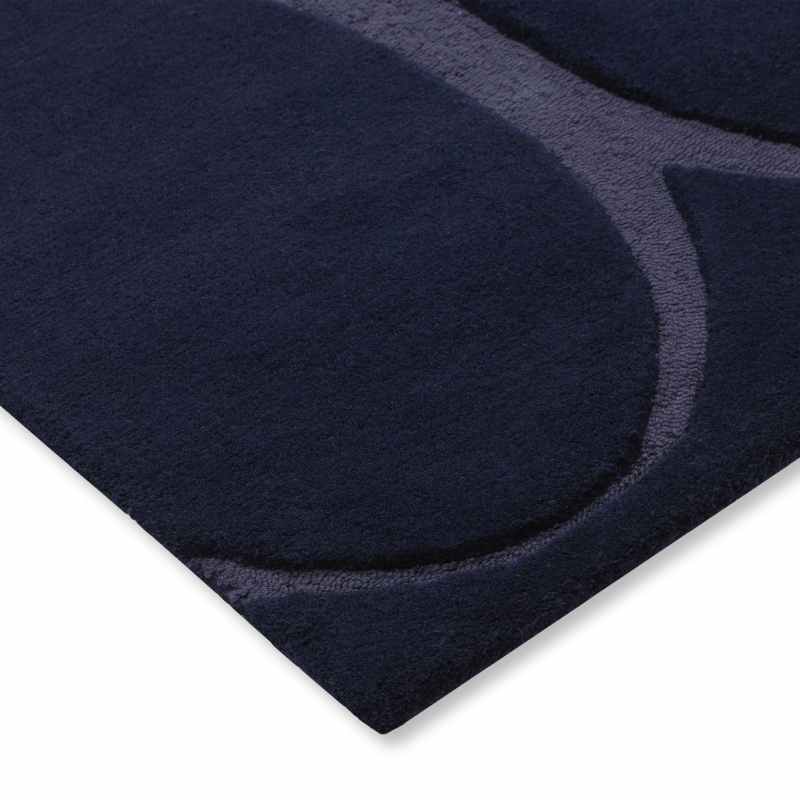 Renaissance Geometric Wool Rugs 39008 by Wedgwood in Blue