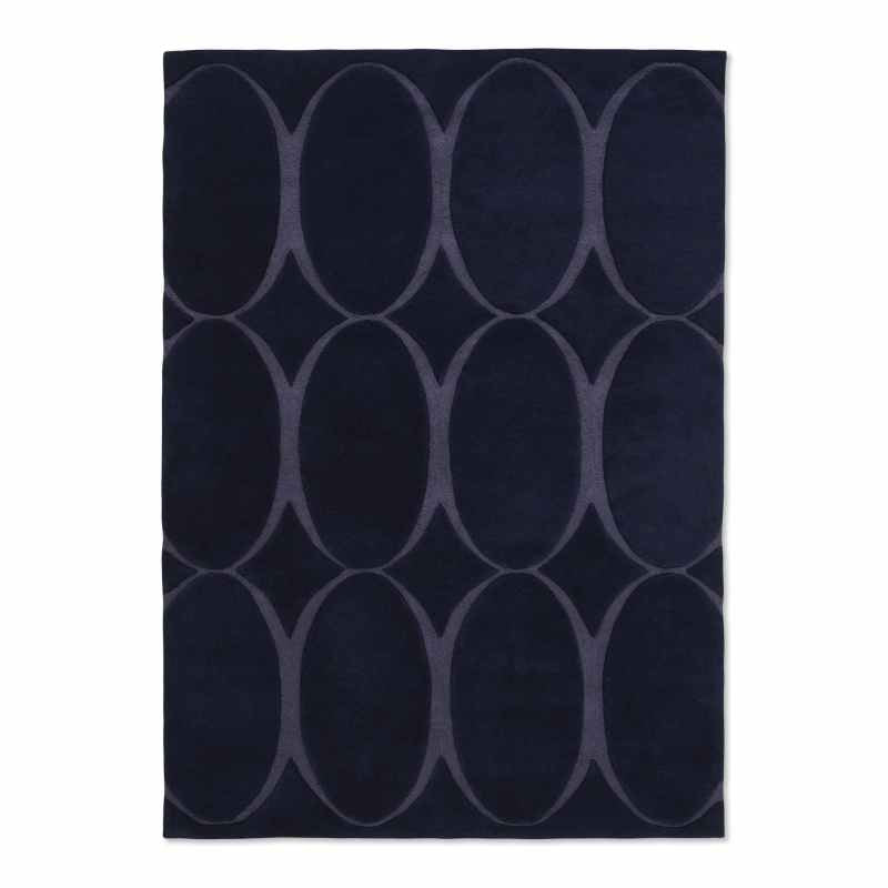 Renaissance Geometric Wool Rugs 39008 by Wedgwood in Blue