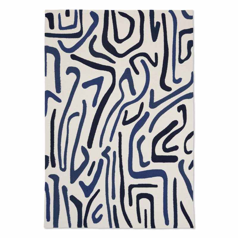 Harlequin Synchronic Indoor Outdoor Rugs 442308 in Japanese Ink Origami