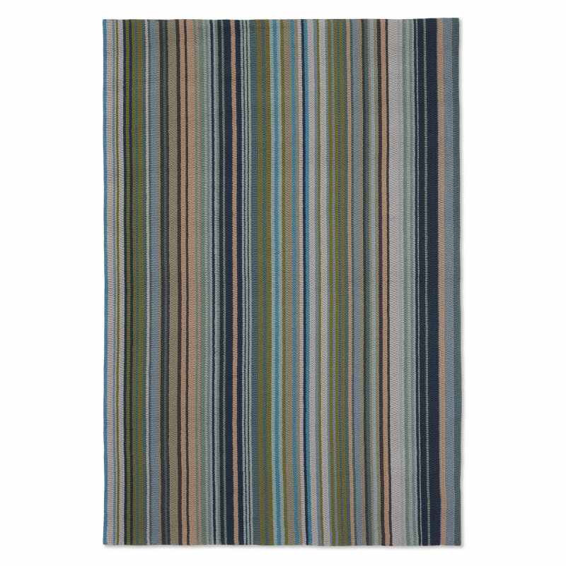 Spectro Stripes Indoor Outdoor Rugs 442108 in Marine Rust