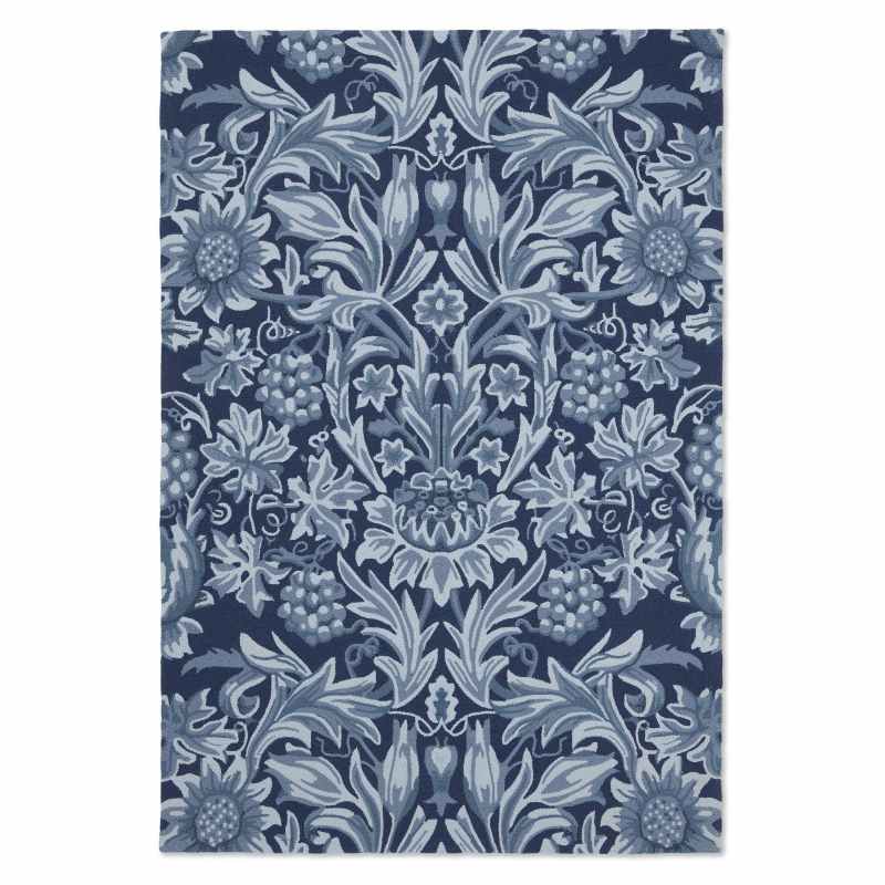 Sunflower Indoor Outdoor Rugs 427907 by Morris & Co in Webbs Blue