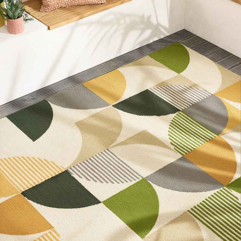 Ottil Indoor Outdoor Rugs 424607 by Scion in Citrus Green