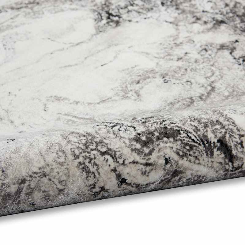 CK50 Calvin Klein Balian Marble Rugs CK56 in Silver Black