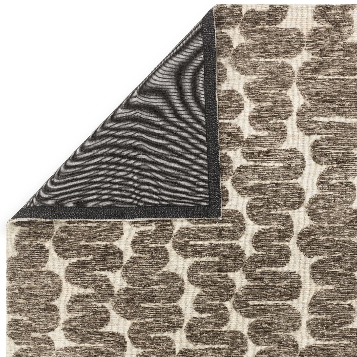 Mason Wave Modern Geometric Rugs in Brown Cream White
